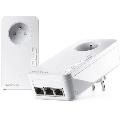 devolo Magic 2 LAN triple Starter Kit - Powerline adapter - 2400 Mbps - 3 Gigabit LAN-poorten Tweedehands