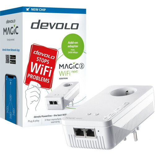 Devolo Magic 2 - Powerline-adapter - 2400 Mbps Mesh WiFi - BE-stekker