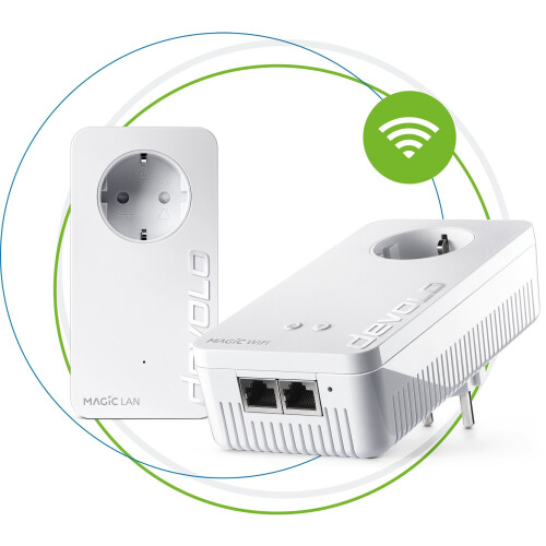 Devolo Magic 2 - Starter Kit - 2400 Mbit/s Ethernet LAN Wi-Fi - Wit (2 stuks) Tweedehands