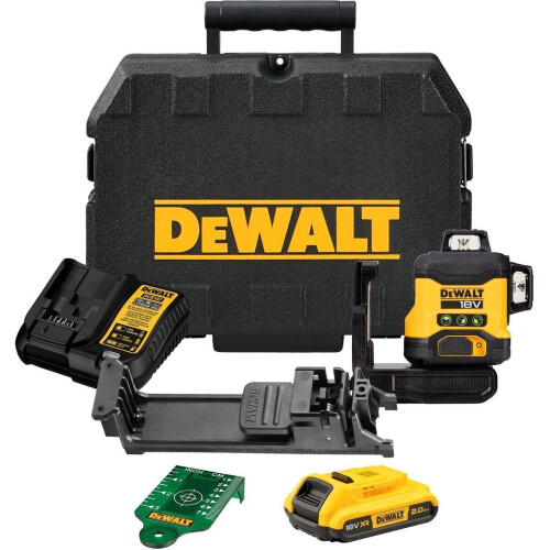 DeWALT DCLE34031D1 - Kruislijnlaser - 3x360° groen - 18V XR Tweedehands