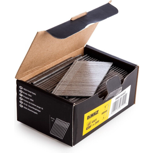DeWalt DNBA1644GZ - Galvanized Brads - 20° - 16 Gauge - 1.6x44mm (2500pcs)