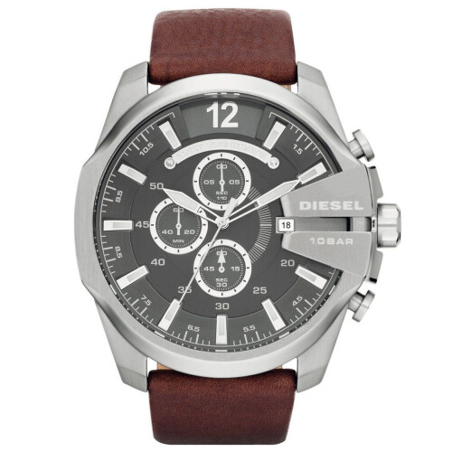Diesel Chief DZ4290 - Herenhorloge 51 mm - Chronograaf - Bruin Tweedehands