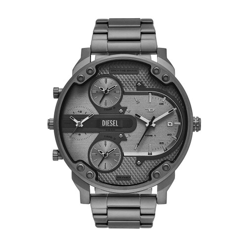 Diesel DZ7487 - Heren Horloge 54mm - Grijze sunray-wijzerplaat - Grijs Tweedehands