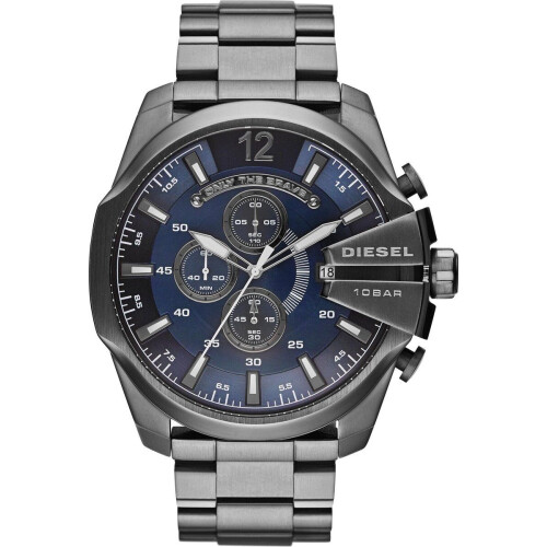 Diesel Mega Chief DZ4329 - Herenhorloge 51 mm - Waterdicht 10 ATM - Grijs