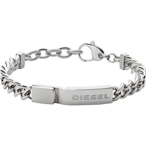 Diesel Stackables DX0966040 - Herenarmband - Oversized schakelarmband - Zilver