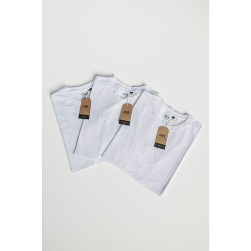 DIRTS mannen vegan 3-Pack T-Shirt Standard Wit Tweedehands