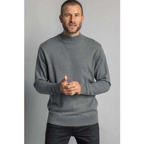 DIRTS mannen vegan Coltrui Strick-Pullover Grijs Tweedehands