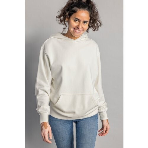 DIRTS mannen vegan Oversized Hoodie Unisex Gebroken Wit Tweedehands