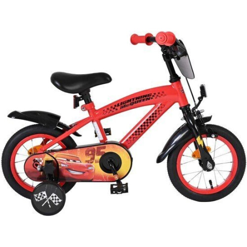 Disney Cars Kinderfiets - Jongens - 12 inch - Handrem - Rood