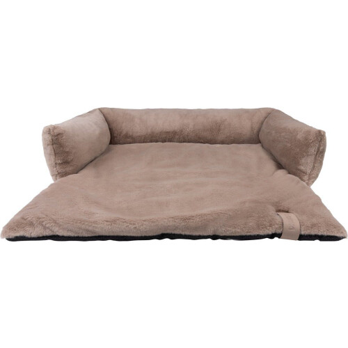 District 70 NUZZLE - Hondenmand voor op de bank - Zacht en afritsbare hoes - Taupe - M 75 x 75 cm