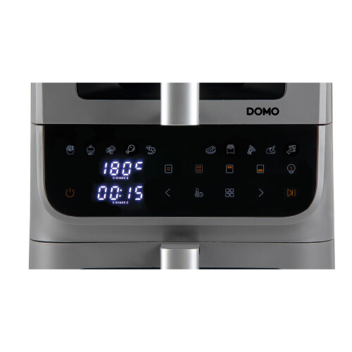 DO550FR - Heteluchtfriteuse - 10 liter 2 kamers led-touchdisplay kijkvenster 2500 W grijs Tweedehands