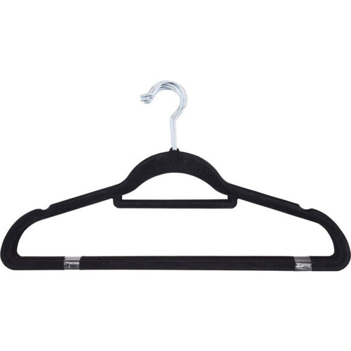 DoaBuy Kleerhanger Zwart Vilt - Anti-slip - 10 stuks (10 stuks) Tweedehands