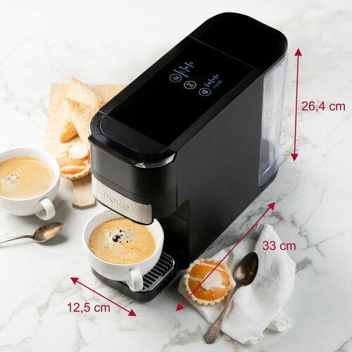 DOMO DO748K 4-in-1 Koffiemachine - Koffiezetapparaat - Koffieautomaat - Nespresso - Dolce Gusto - ESE pods - Filterkoffie - 1,5 L
