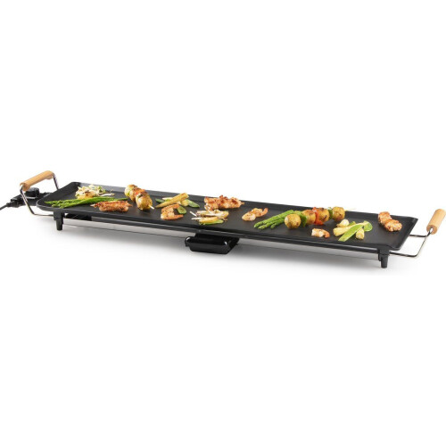 DOMO DO8313TP - Teppanyaki XXL - 90 x 22 cm - 1800 W - houtlook