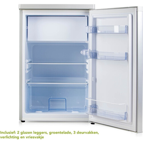 ​domo Do91126 – Tafelmodel Koelkast Met Vriesvak – 85 Cm Hoog – 108l Inhoud – Rvs | Nieuw (outlet)