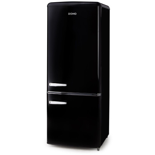 DOMO DO91706R - Retro Koelkast - 191L inhoud - Zwart Tweedehands
