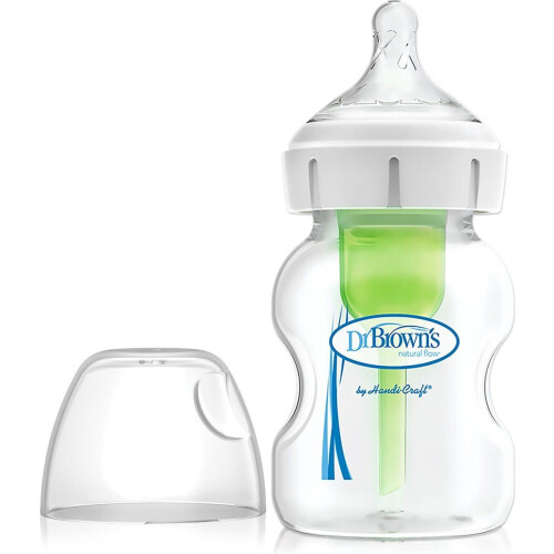 Dr. Brown's Options+ - Brede halsfles 150ml - Borstvormige speen - Anti-koliek