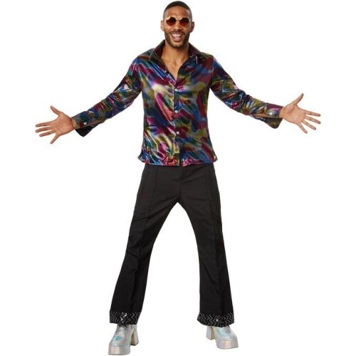 Dressforfun Disco king L - verkleedkleding kostuum halloween verkleden feestkleding carnavalskleding Tweedehands
