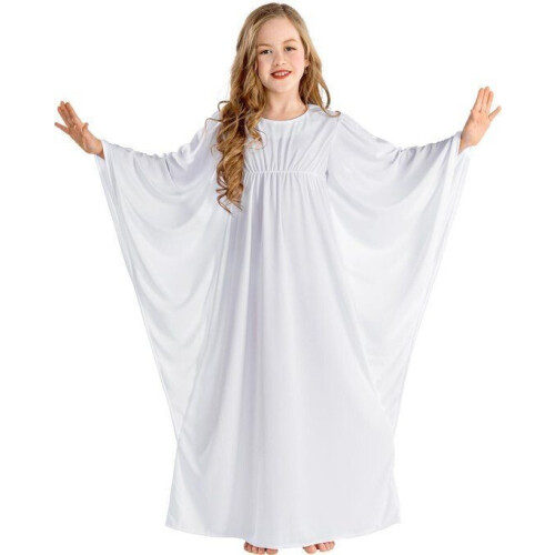 Dressforfun Hemels Engeltje - Meisjeskostuum 152 (12-14y) - Vleugelarmen - Jerseylook Tweedehands