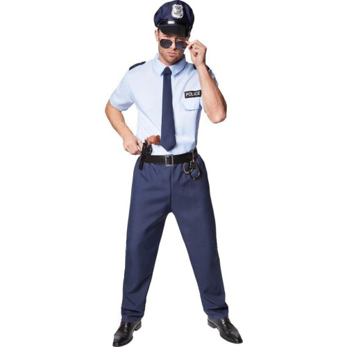 Dressforfun Herenkostuum police officer XXL - verkleedkleding kostuum halloween verkleden