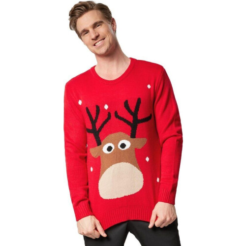 Dressforfun Kersttrui sympathiek rendier XXL - verkleedkleding kostuum halloween verkleden Tweedehands