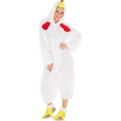 Dressforfun Kostuum kip XL - Verkleedkleding - Zacht pluche Tweedehands