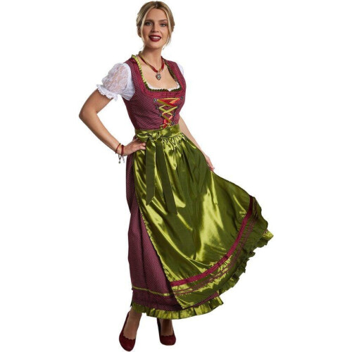 Dressforfun Maxi Dirndl Ruhpolding model 2 L - verkleedkleding kostuum - lange rok vetersluiting strass Tweedehands