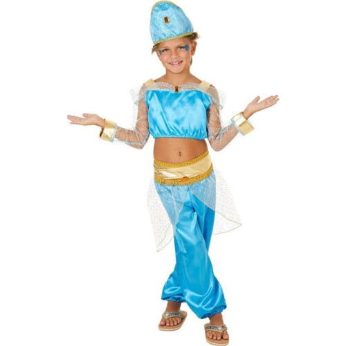 dressforfun - meisjeskostuum Oosterse prinses 164 - harembroek crop-top hoofddeksel - (13-14y)
