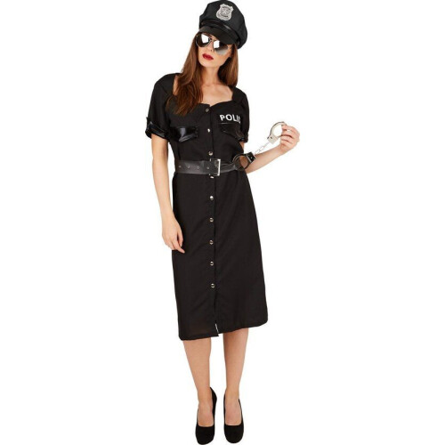 dressforfun Politieagente XL - verkleedkostuum - jurk met riem en handboeien