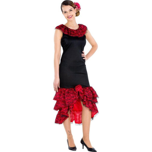 Dressforfun vrouwenkostuum hartstochtelijke Spaanse Antonia Lopez XL - verkleedkleding kostuum