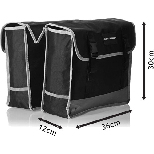 Dunlop Dubbele Fietstas - Waterafstotend - Zwart - 26 l