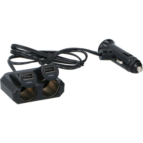 Dunlop Dubbele Verdeelstekker - 12 en 24 V - 2 x USB