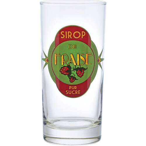 Durobor Sirop de Fraise - Longdrinkglas 29 cl - Vaatwasmachinebestendig - Set van 6 (6 stuks)