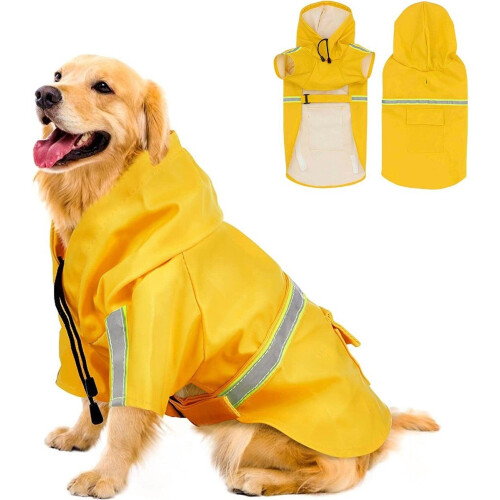 Dutchwide Hondenjas - Regenjas Hond - Waterafstotend - Geel - Maat S Tweedehands