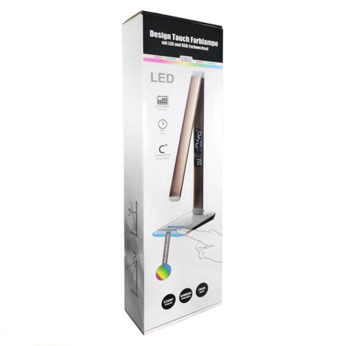 eaxus - Dimbare LED bureaulamp - Touchbediening RGB-sfeerverlichting