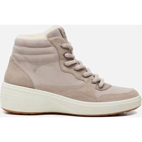ECCO Soft 7 Wedge Tred - Veterboots - Suède en nubuckleer - Grijs - Maat 37