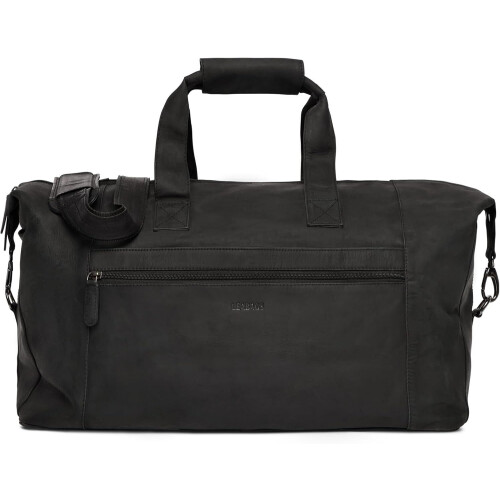 Echt Lederen Weekender Tas - Nature Zwart - 41L