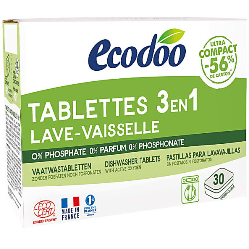 Ecodoo 3 in 1 Compact Vaatwastabletten 30 stuks Tweedehands