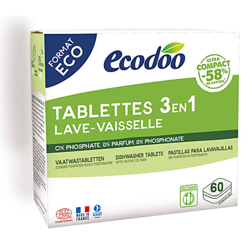 Ecodoo 3 in 1 XL Vaatwastabletten 60stuks Tweedehands