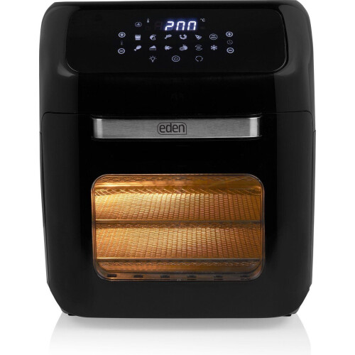 Eden ED-7017 Airfryer Oven - 10 programma's - Inhoud: 12 liter– Inclusief gratis roterende mand en rotisserievork - Heteluchtfriteuse en oven in één - Zwart Tweedehands