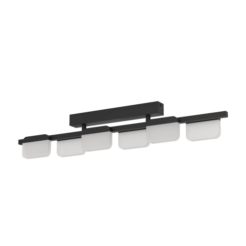 EGLO Ervidel - LED Plafondlamp - 6-Lamps Dimbaar - Zwart Tweedehands