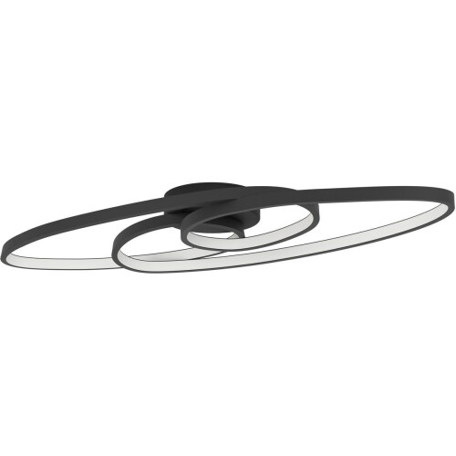 EGLO Gianella - Plafondlamp - LED dimbaar - Zwart/Wit
