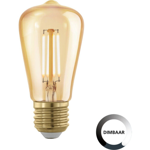 EGLO Golden Age - LED lichtbron - E27 - 320lm - dimbaar - Amber