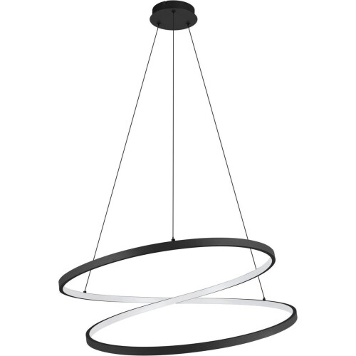EGLO Ruotale - Hanglamp - LED 42W -Ø 70 cm - Zwart|Wit Tweedehands