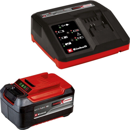 Einhell 4512114 - Starterkit 18V/5.2 Ah Plus - Power X-Change Accu met Snellader Tweedehands