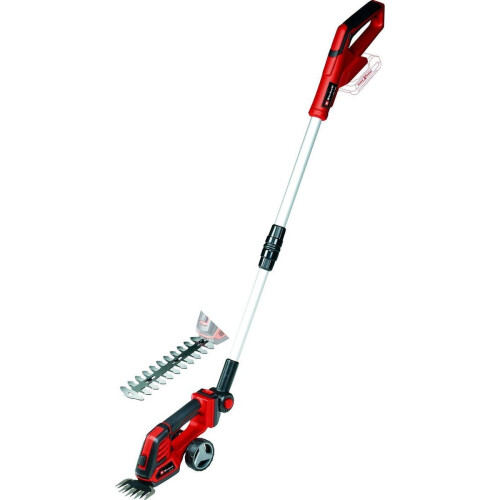 Einhell Accu Gras-/Heggenschaar GE-CG 18/100 Li T Solo - Power X-Change - 18 V - Knipbreedte grasschaar 10 cm - Snoeibreedte heggenschaar 20 cm - Excl. accu en lader