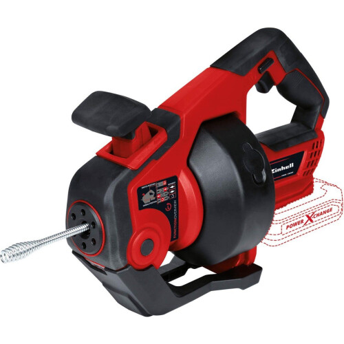 Einhell Accu Rioolontstopper TE-DA 18/760 Li Solo - Power X-Change - 18 V/Li-Ion - Spiraalveer 7,6 m/7 mm - Afvoerdiameters 16-55 mm - LED-licht - Excl. accu en lader
