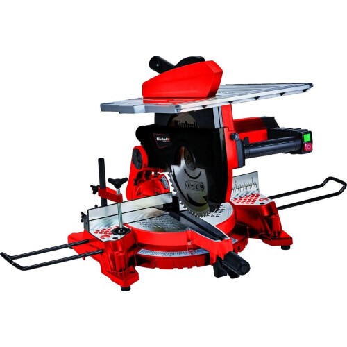 Einhell Elektrische Afkort-Verstekzaag met boventafel TC-MS 3017 T - 1600 W -Ø305 mm - Maximale zaagbreedte: 170 mm - Zwenkbare zaagkop: 45° - Incl. 40 tands zaagblad
