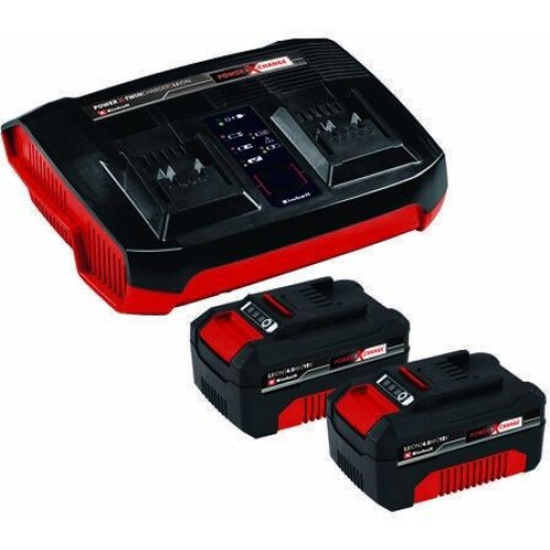 Einhell 2x 4.0Ah & Twincharger Kit PXC - Starter Kit - Power X-Change - Rood Tweedehands