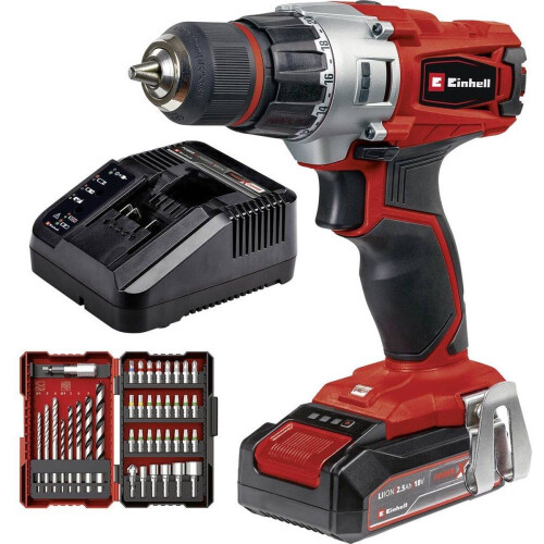 Einhell TE-CD 18/2 - Accu Boor-/Schroefmachine - 39-delige accessoireset - (1 stuk) Tweedehands